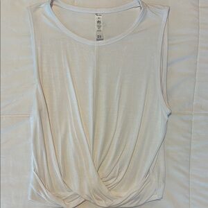 Alo White Tie Front Tank Top
